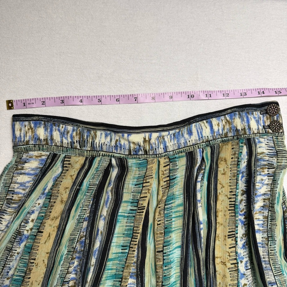 Vintage 90s AKF New York Rayon Wide Leg Palazzo Pants PM Boho Resort - Picture 9 of 15